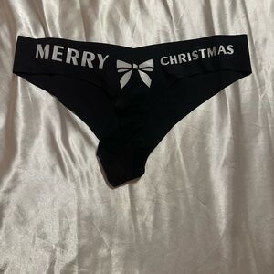 Black Merry Christmas Panties